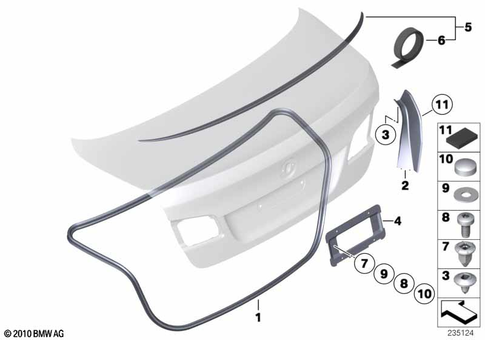 Trunk Lid for 2014 BMW 535i #2