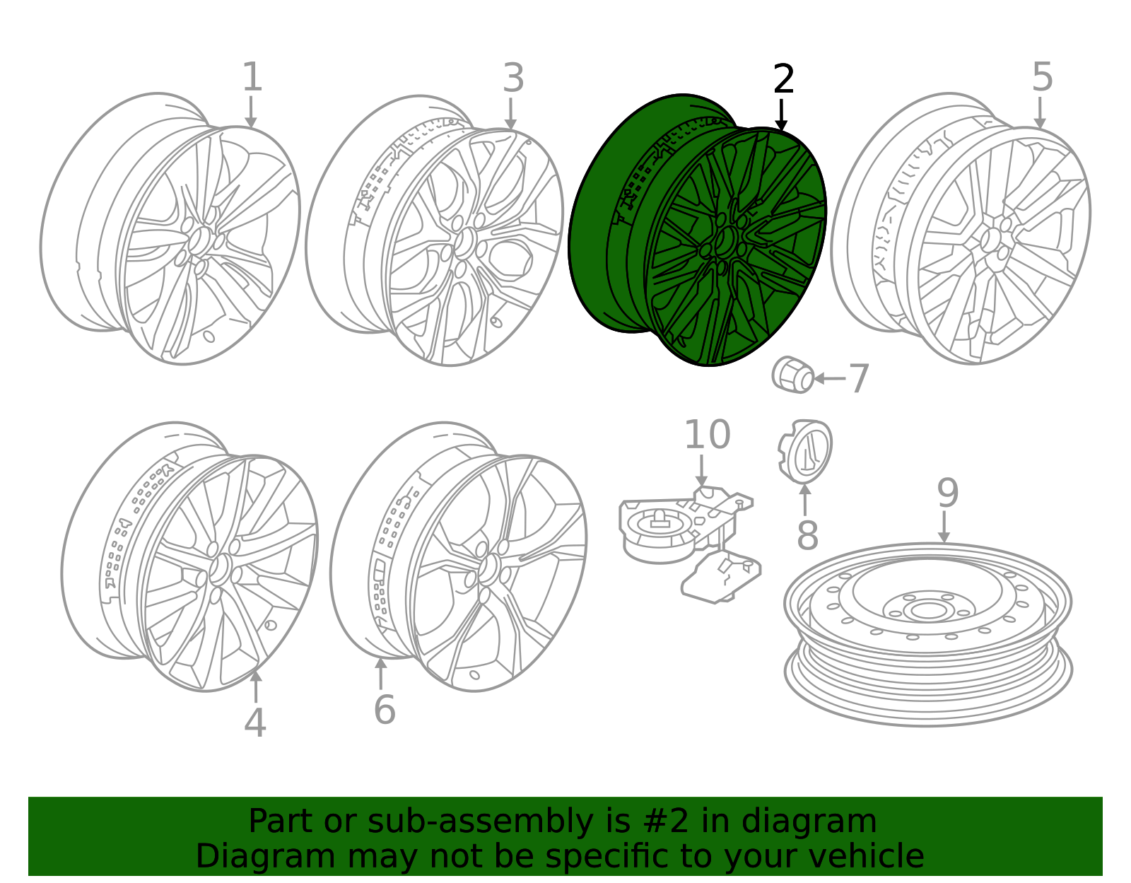 2022-2024 Acura MDX Wheel Assembly (20X9J) 42800-TYA-A70 | OEM