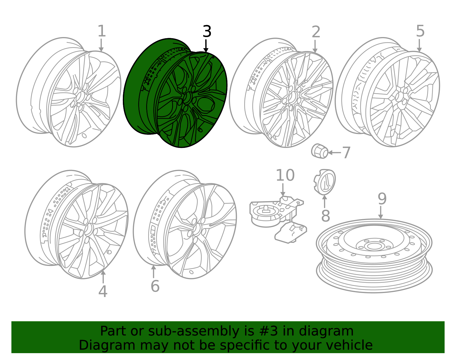 Genuine OEM Acura - Wheel Assembly (20X9J) Part# 42800-TYA-A30