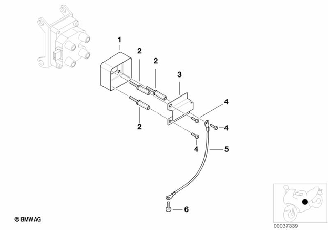 65312305952 - Engine Electrical System: Pin - M6 for BMW-Motorrad Image