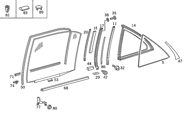 1407300214 - : Holder for Mercedes-Benz: 300SD, 400SE, 400SEL, 500SEL, 600SEL, S420 Image