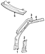 1246301510 - Body: Inner Hinge Pillar for Mercedes-Benz Image