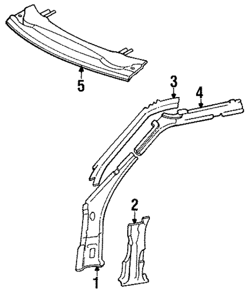 Hinge Pillar for 1989 Mercedes-Benz 300CE #0