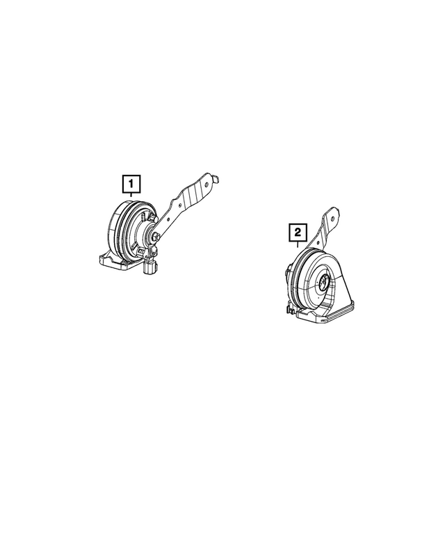 68672436AA - Electrical: Horn And Bracket for Mopar Image