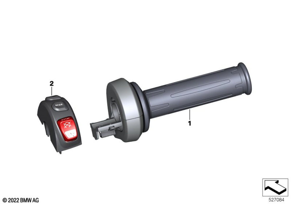 61318552120 - E-Throttle Grip - 5.5 Ohm 2014-2025 BMW