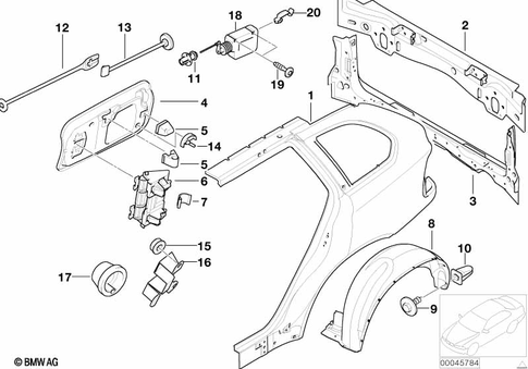 Body-Rear Body for 2005 BMW X5 3.0i #1