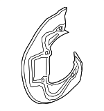 4H0615311D - Brakes: Splash Shield for Audi Image