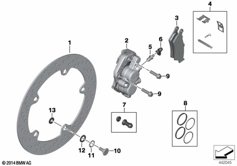 Front Wheel Brake for 2006 BMW-Motorrad HP2 Enduro #0