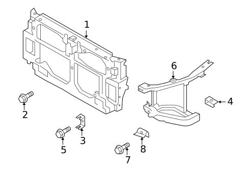 Radiator Support for 2008 INFINITI M35 #0