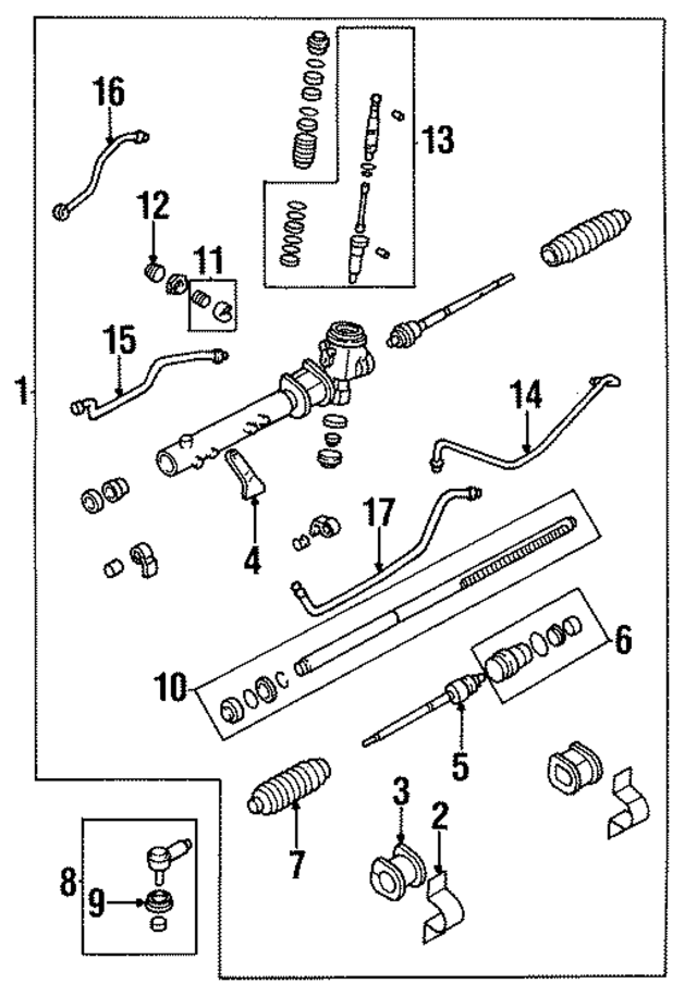 B01A32154 - : Inner Tie Rod Holder for Mazda Image