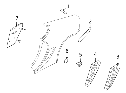 Exterior Trim - Quarter Panel for 2009 Porsche Cayman #0