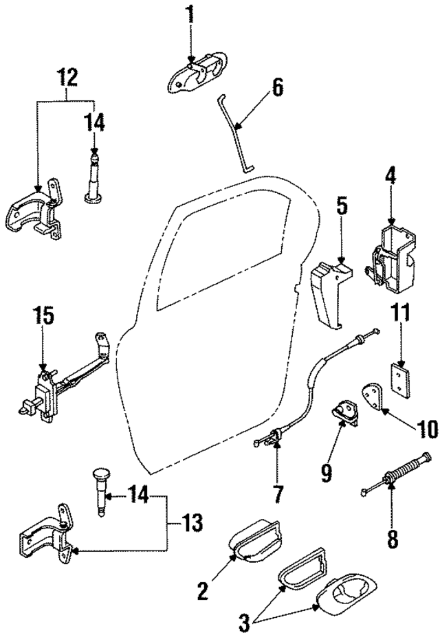 F5RZ54264A27B - Body: Door Latch Assembly for Ford Image