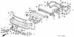 90108SS0003 - Interior/Bumper: Clip, Bumper Side for Acura: CL, Integra Image
