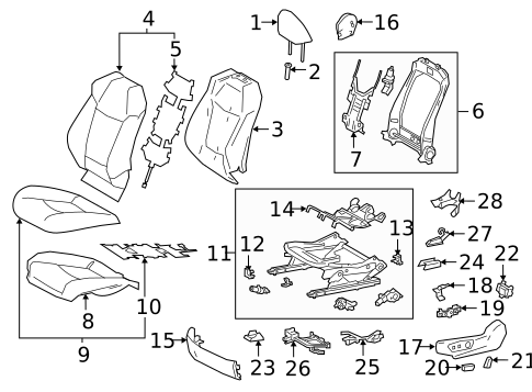 Driver Seat Components for 2025 Toyota Corolla #3