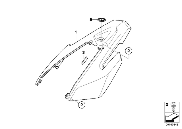 46637696759 - : Tail Part - Aura White Uni for BMW-Motorrad Image