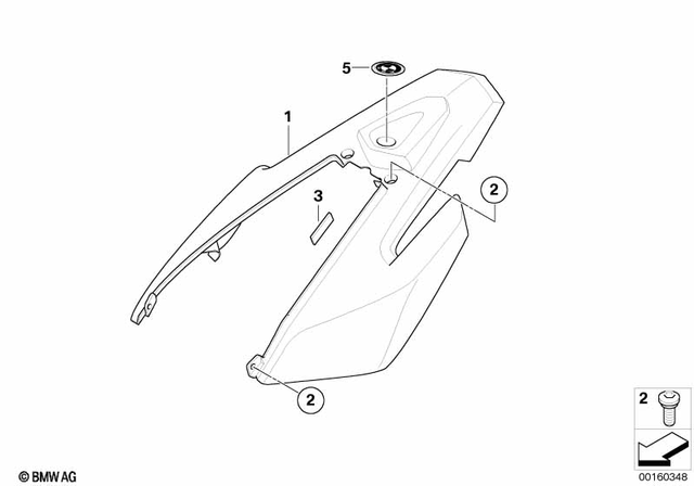 46637708777 - Frame and Mounting Parts: Collar Screw - M5X9 for BMW-Motorrad Image