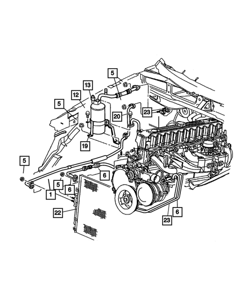 Air Conditioner and Heater Plumbing for 2001 Jeep Grand Cherokee #0