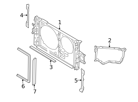 Radiator Support for 1997 Audi A8 #0