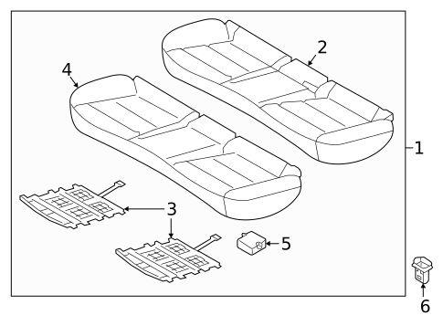 Rear Seat Components for 2020 Hyundai Elantra #4