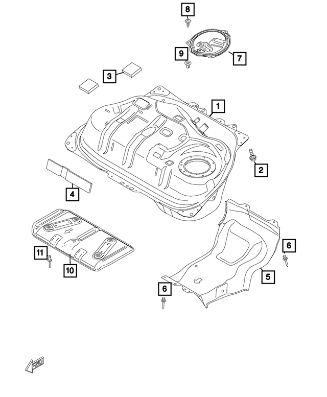 « 68333353AA –  : Thermique, Réservoir à Carburant Ecran pour Mopar Image »