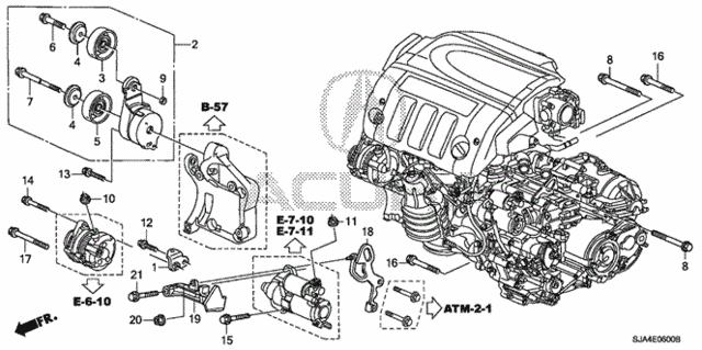Alternator Bracket for 2006 Acura RL #0