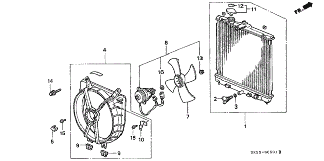 Radiator (Toyo) for 1995 Honda Civic #0