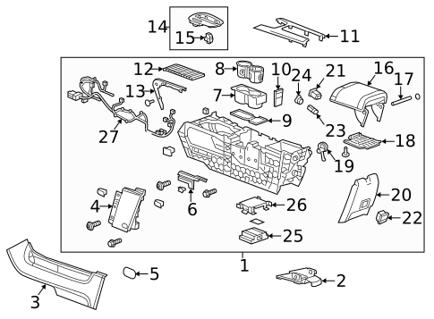 Center Console for 2013 Chevrolet Malibu #0