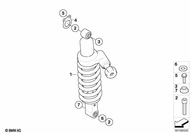 16112345082 - Rear Axle, Rear-Wheel Drive, Suspension: Screw - M4X10 for BMW-Motorrad Image