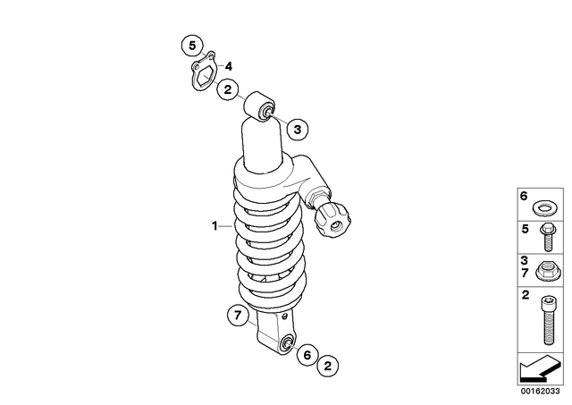 16112345082 - Rear Axle, Rear-Wheel Drive, Suspension: Screw - M4X10 for BMW-Motorrad Image