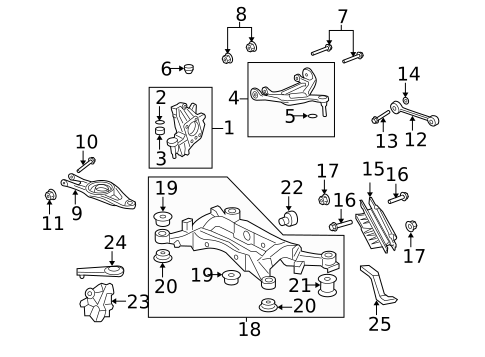 Rear Suspension for 2009 Acura RL #0
