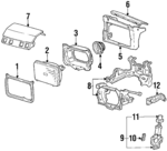 33153SE0A01 - : Sealed Beam Mount Ring for Honda: Accord, Prelude Image