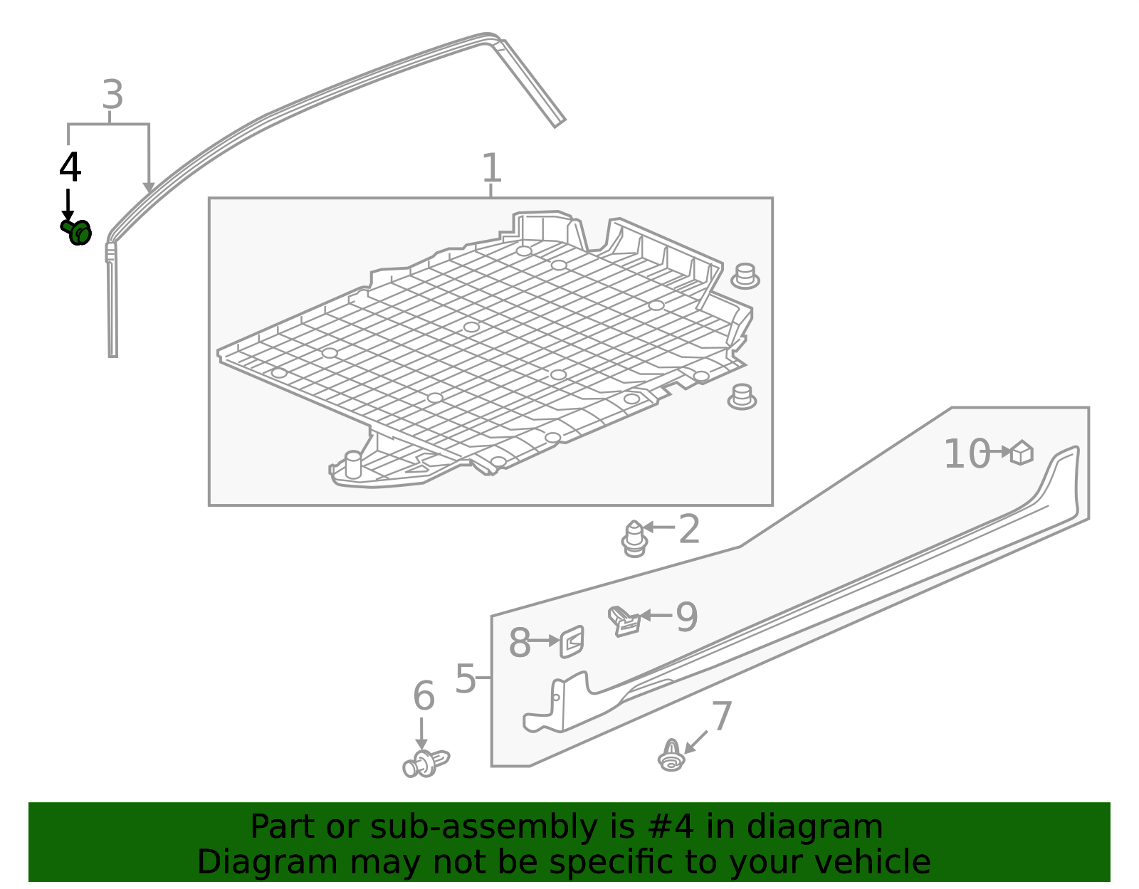 90651-TP8-003 - Clip Door Weatherstrip - 2012-2020 Honda | Genuine ...