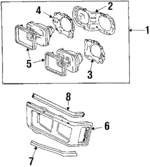 5303228020 - Electrical: Headlamp Door for Toyota: Van Image