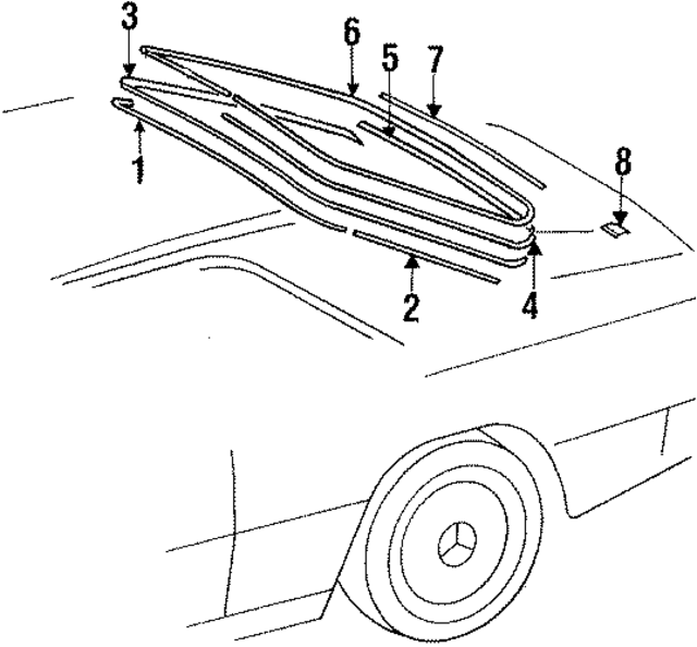 1246780225 - Body: Rail for Mercedes-Benz Image
