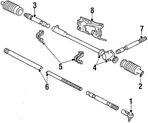 Steering Gear for 1987 Mercury Topaz #1
