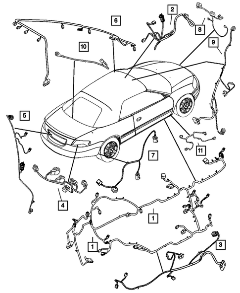 Wiring-Body & Accessories for 2005 Chrysler Sebring #1