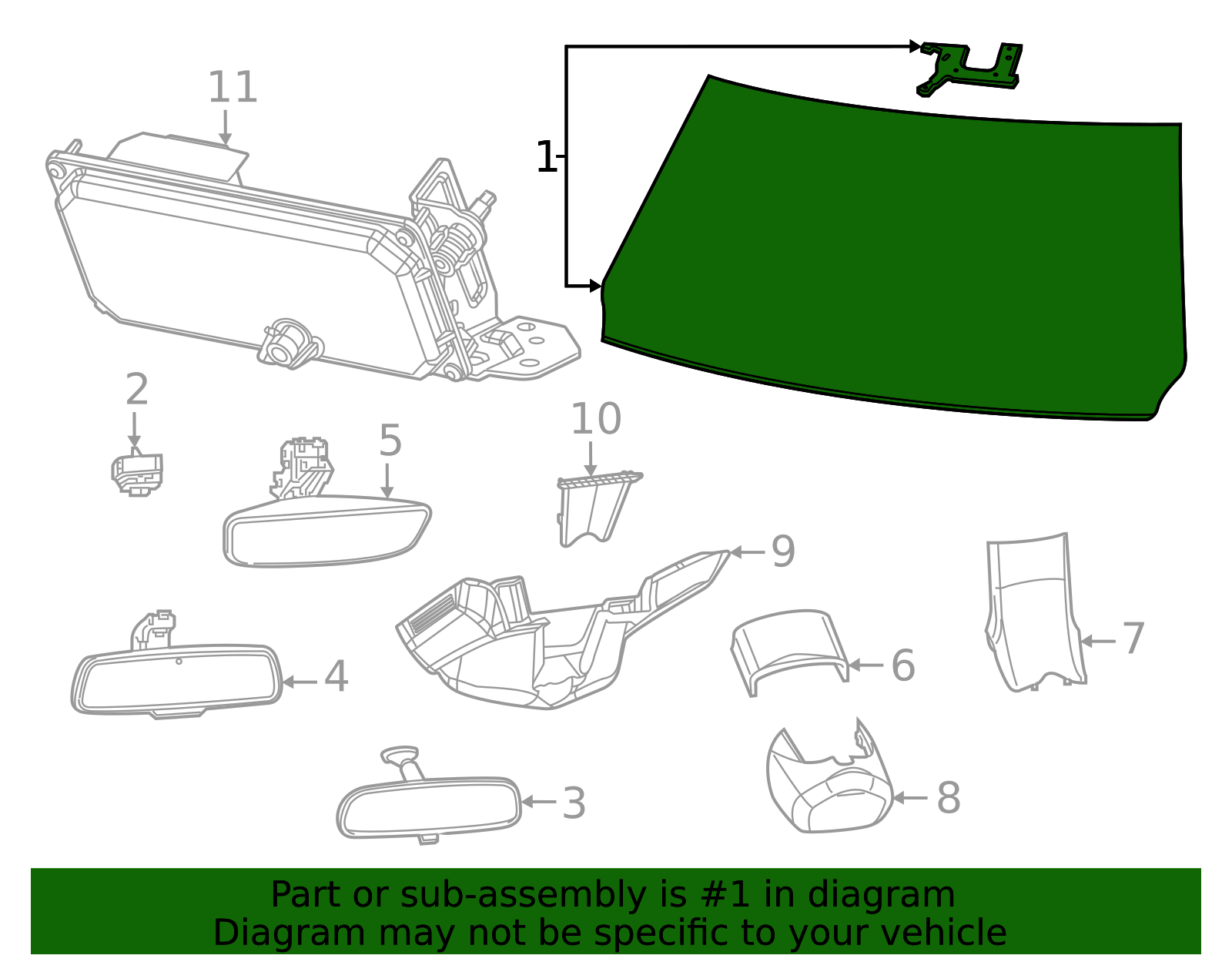 2019-2024 Ram 1500 Windshield 68275585AG | Mopar Parts Canada