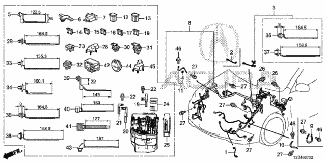 Wire Harness (1) for 2016 Acura TLX #0