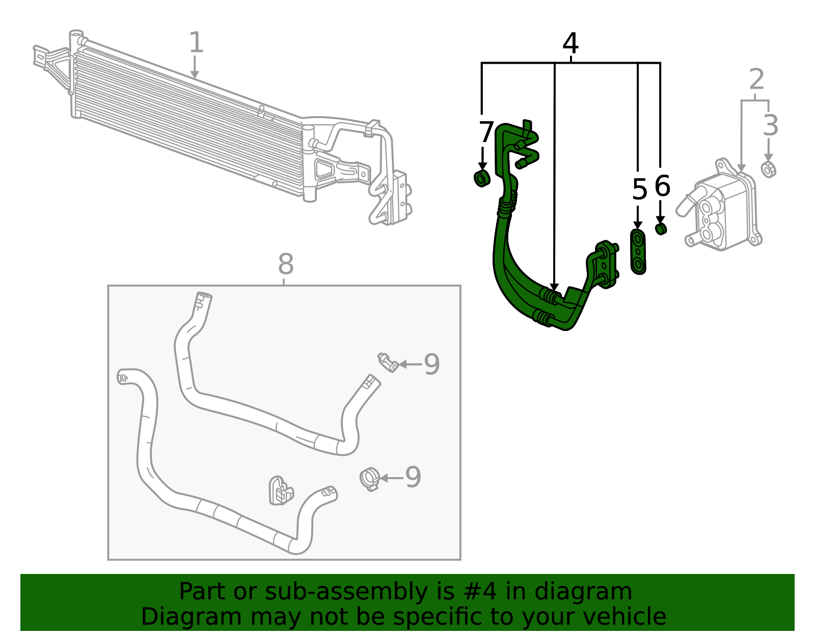 2020-2025 GM Transmission Cooler Inlet and Outlet Pipe 60004634 | Payne ...