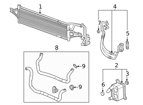 Oil Cooler for 2024 Chevrolet Trailblazer #0