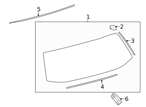 Glass - Lift Gate for 2014 Toyota Prius V #0