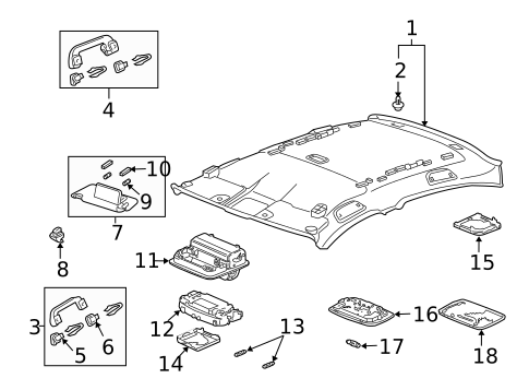 Interior Trim - Roof for 2008 Honda Accord #3