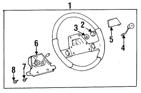Steering Wheel for 1988 Mitsubishi Mirage #1