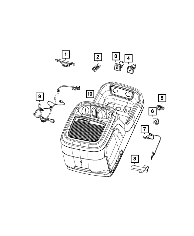 68312285AA - Electrical: Console Switch for Mopar Image