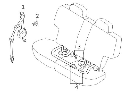 Seat Belt for 2002 INFINITI QX4 #1