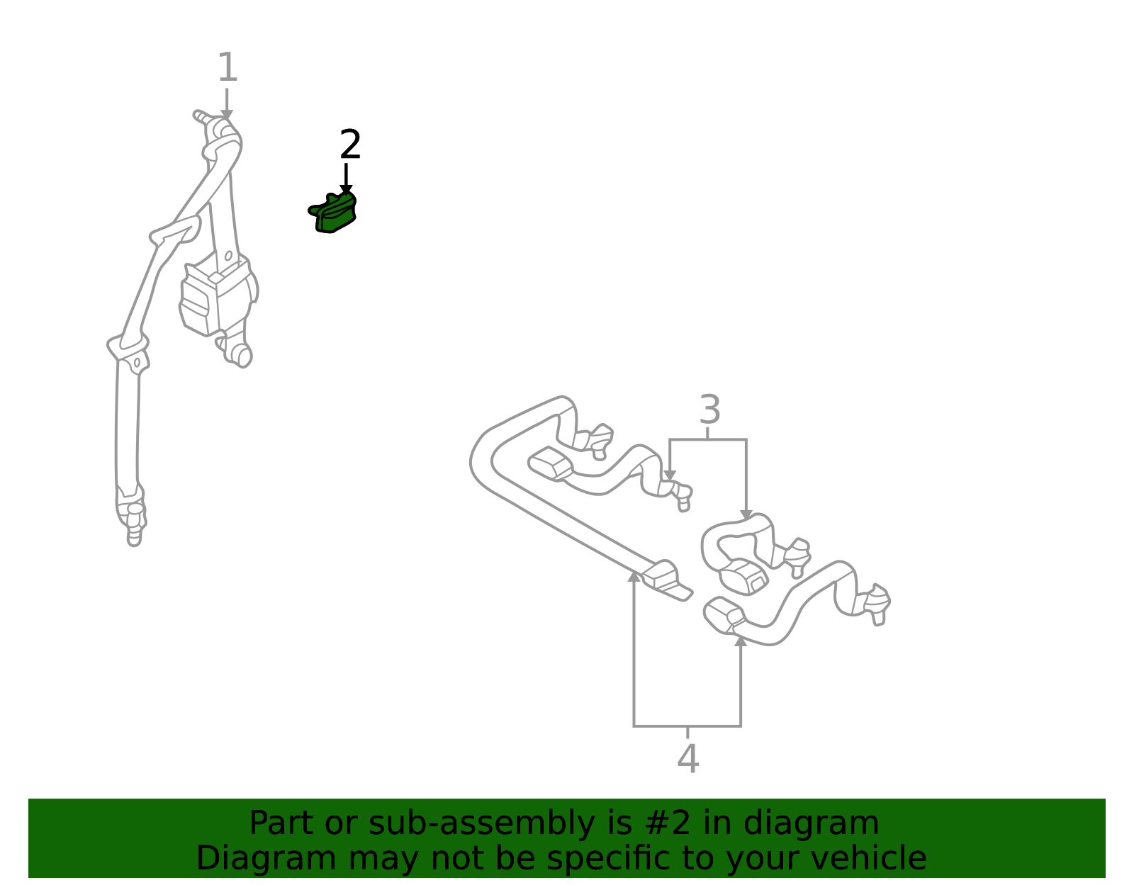 1997-2003 INFINITI QX4 Belt & Retractor Hook 88890-0W011 | INFINITI