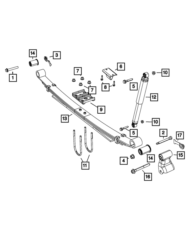 6510428AA - Rear Suspension: Hex Flange Head Bolt for Mopar Image image
