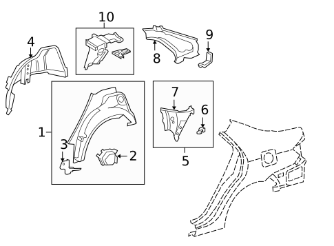 Inner Structure for 2013 Toyota Corolla #1