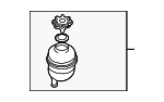 32416851217 - Steering: Reservoir for BMW: 318i, 318is, 318ti, 323Ci, 323i, 323is, 325, 325Ci, 325e, 325es, 325i, 325is, 325iX, 325xi, 328Ci, 328i, 328is, 330Ci, 330i, 330xi, 524td, 525i, 525iT, 525xi, 528e, 528i, 528i xDrive, 528xi, 530i, 530xi, 535i, 535i xDrive, 535xi, 540i, 545i, 550i, 645Ci, 650i, 735i, 735iL, 740i, 740iL, 750iL, L7, M3, M5, X3, X5, Z3, Z4, Z8 Image