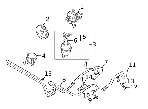 Pump & Hoses for 2003 BMW 325xi #0